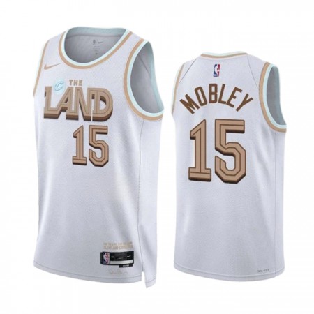 Maillot Homme Cleveland Cavaliers Isaiah Mobley 15 2022-23 Nike City Edition Blanc Swingman